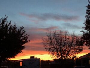 Beautiful sunset out our window at Hi Valley Idaho